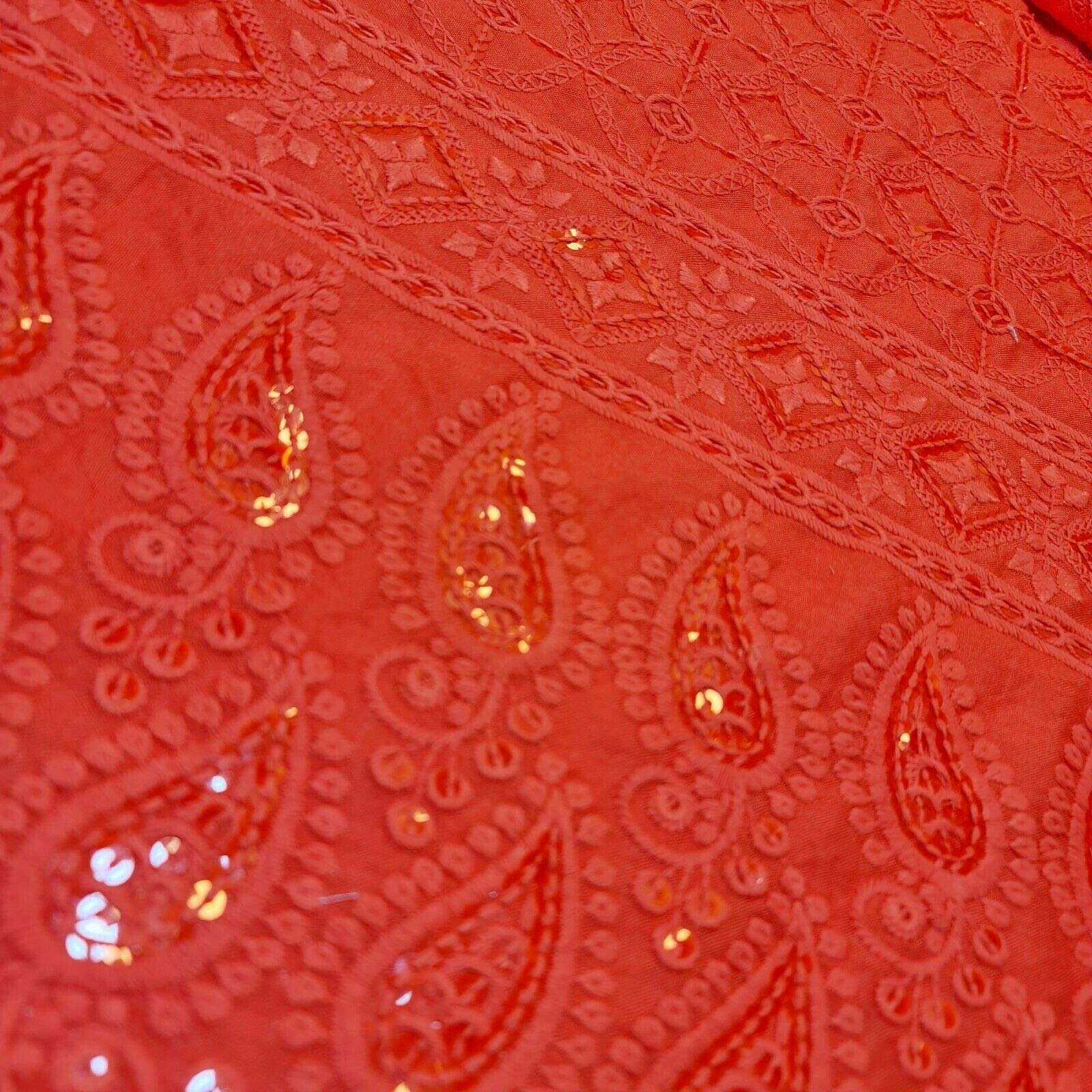 New Spring Soft Poly Cotton Broderie Anglaise Sequin Anglias Hole Border Craft Dress Fabric 44", 112 cm Wide Sold As Pre - Image 2