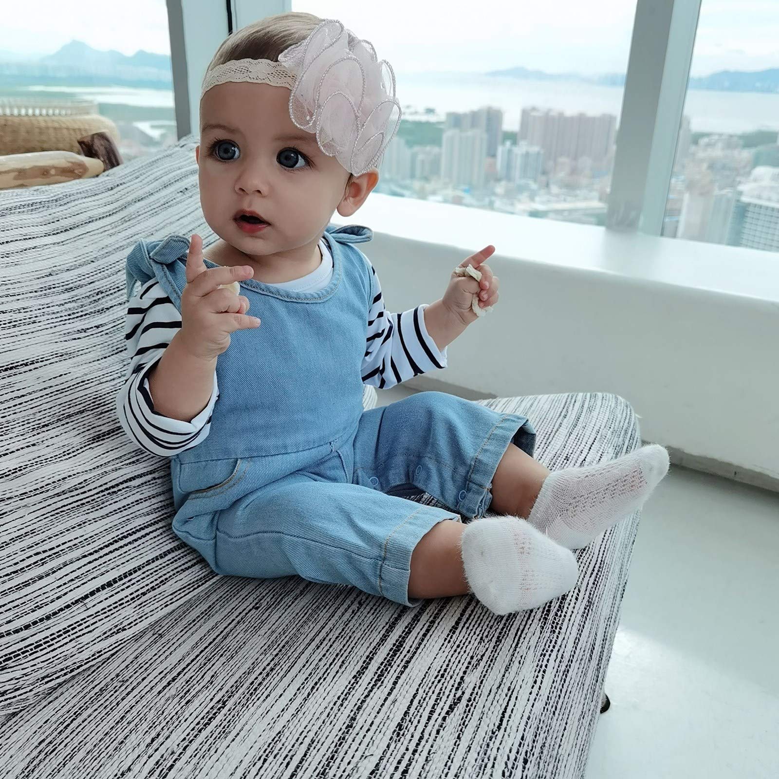 Ropa de bebé recién nacida, trajes para niñas pequeñas, con volantes, manga larga, pantalones con sombreros y diadema, conjuntos de ropa de otoño