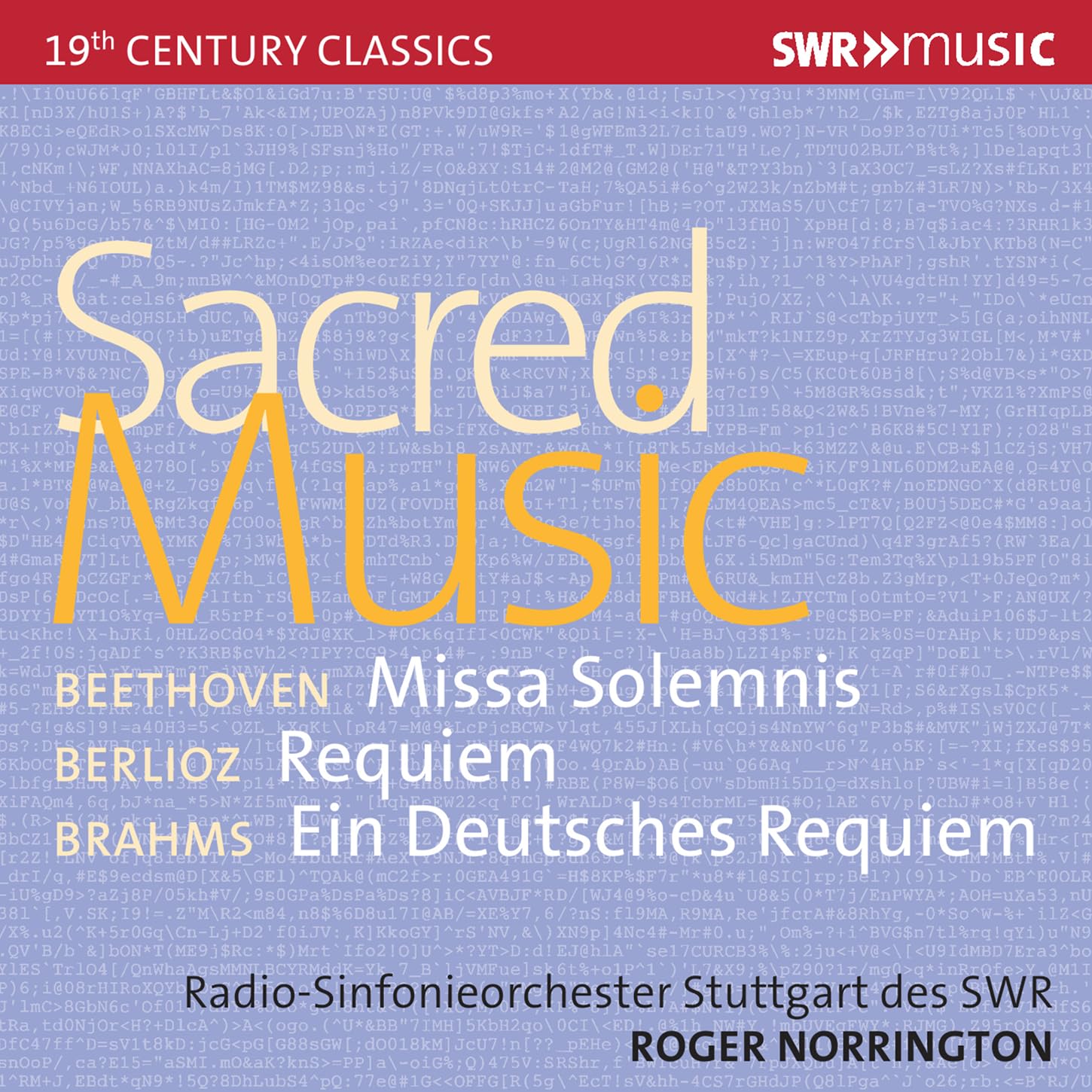 Beethoven Berlioz Brahms Sacred Music Roger Norrington 4 CD Box set NEW