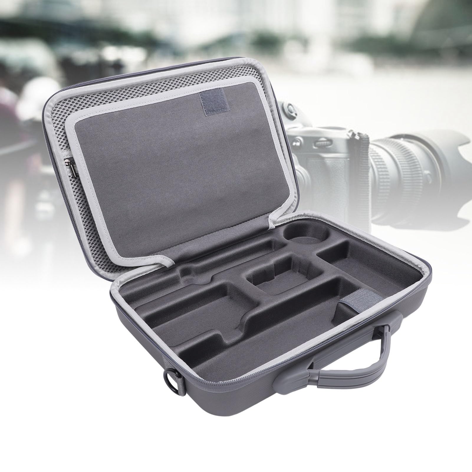 Fabater Borsa Portatile per Action Camera, Custodia in PU di Alta qualità per Microfono con Supporto Action 5pro