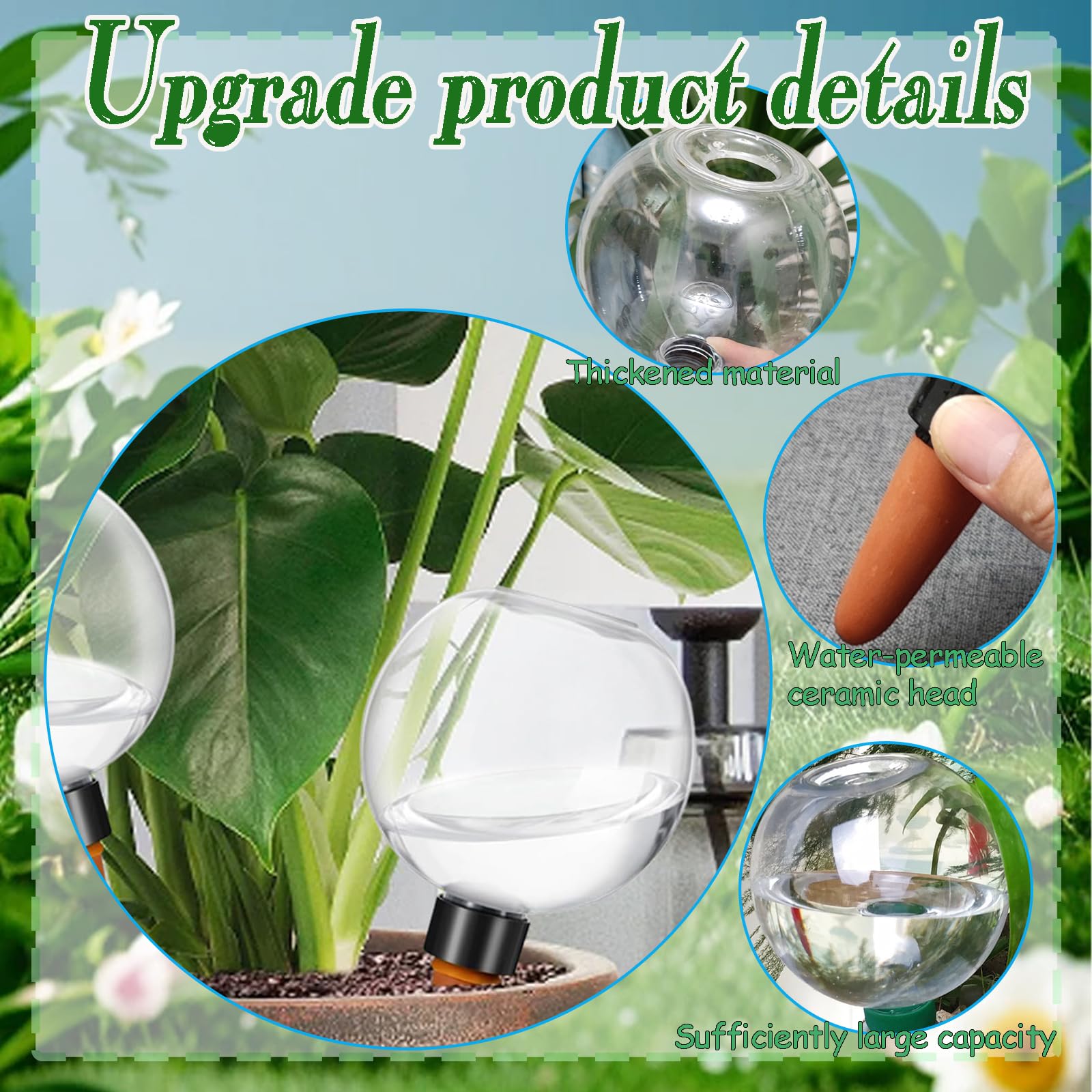 4 Pièces Boules D'Irrigation Pour Plant, Globe D Arrosage Plant Automatique Transparent, en Pot Auto Arrosage, Ampoules D'Arrosage IdéAles pour Les JardinièRes, La Maison, L'IntéRieur Et L'ExtéRieu