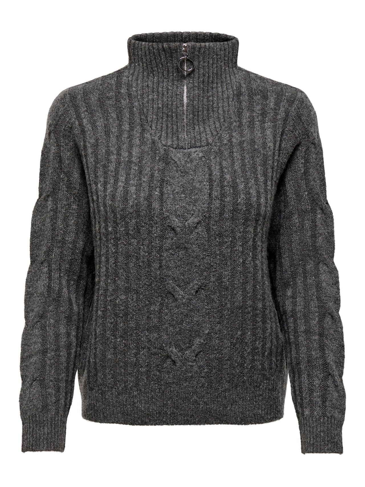 JDY JDYANDREA L/S Zip Cable Pullover KNT