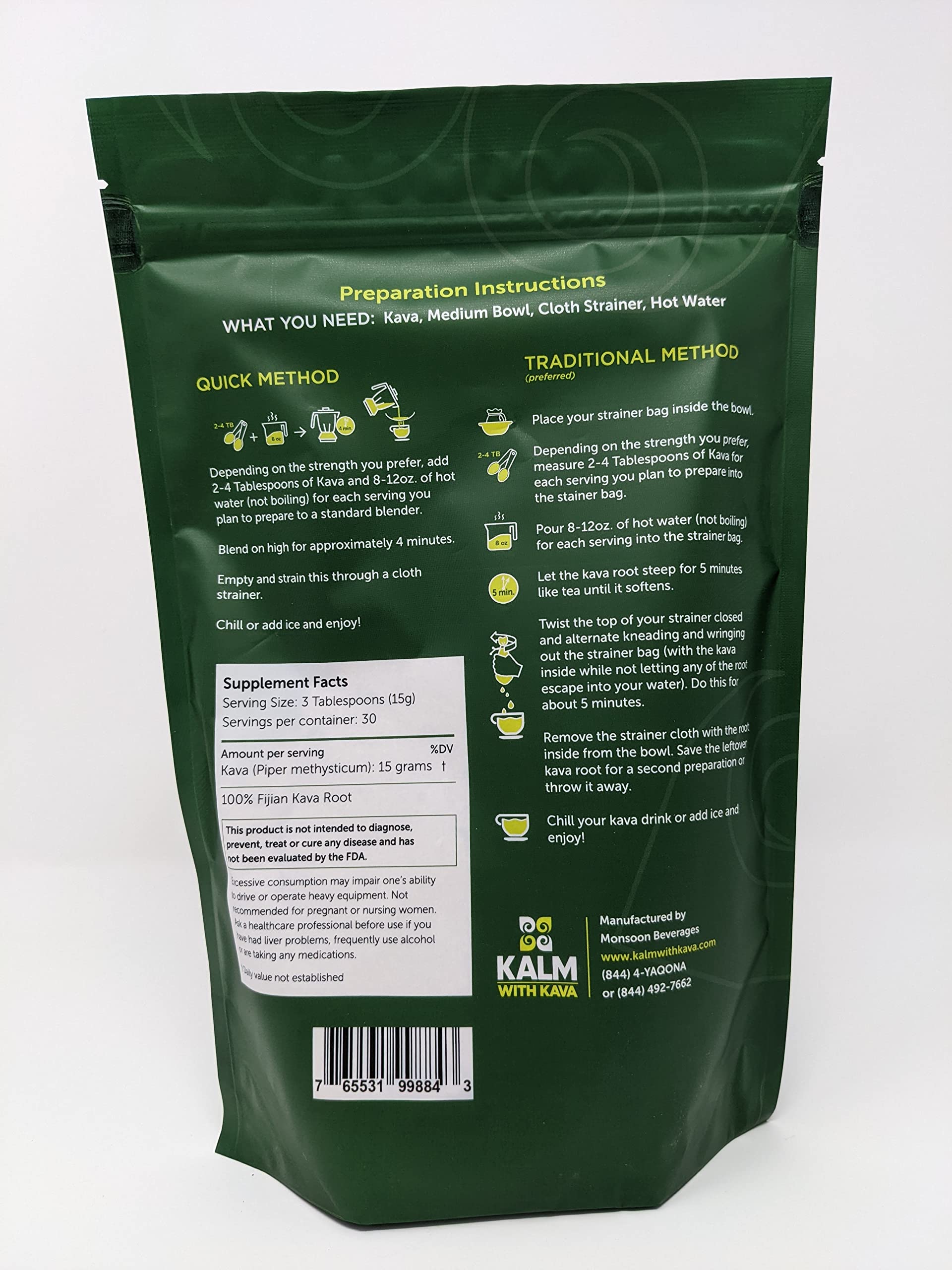 KALM with Kava Loa Waka Traditional Grind (16 oz.) — Amazon image 4