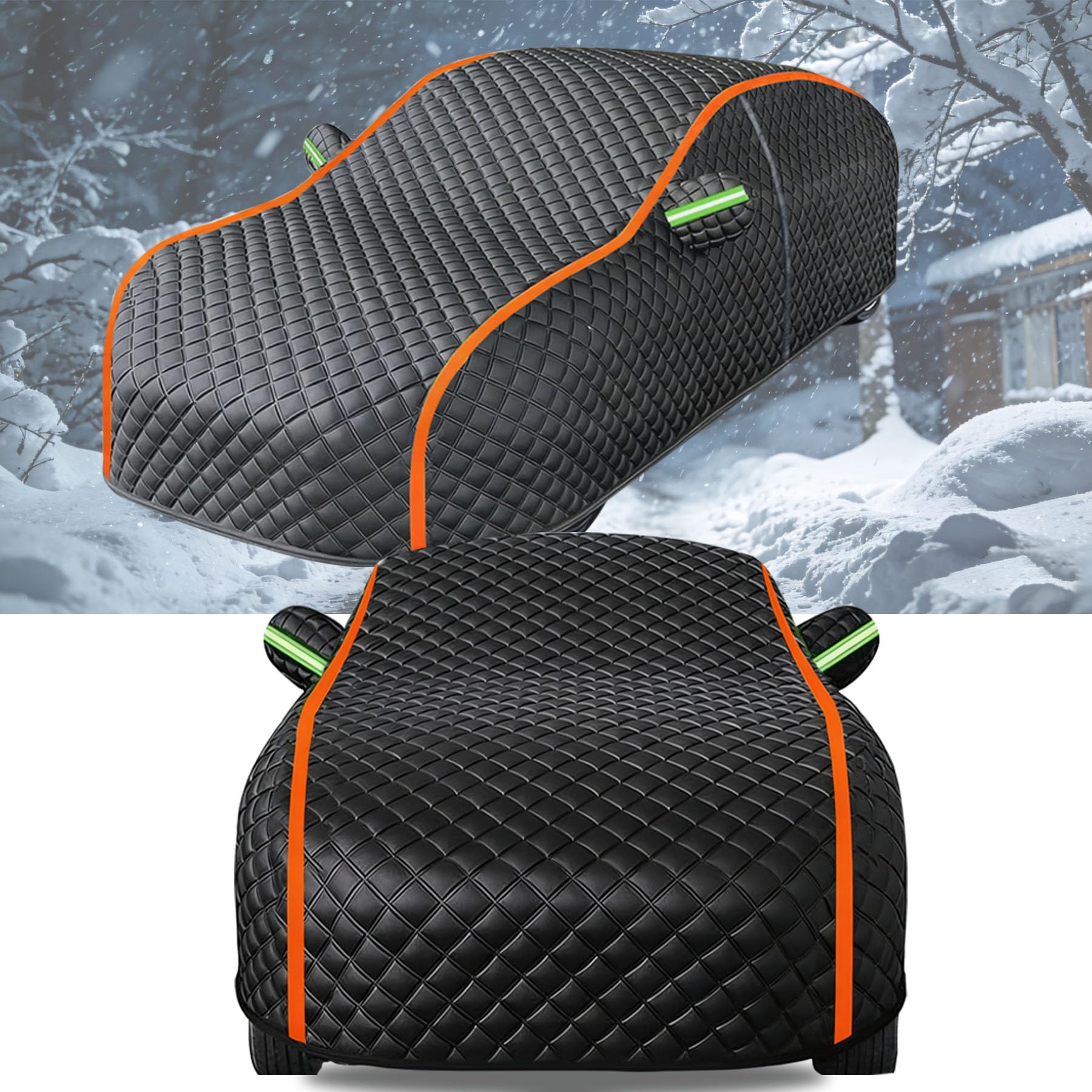 Bache Voiture Anti Grêle Epaisse pour Renault 5 E-Tech 2024-2025,Étanche Housse Voiture Exterieur Respirante Anti-Poussière Anti-UV,avec Bandes Réfléchissantes