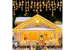 66FT 640 LED Icicle Christmas Lights - Ice Magic for Your Winter Wonderland