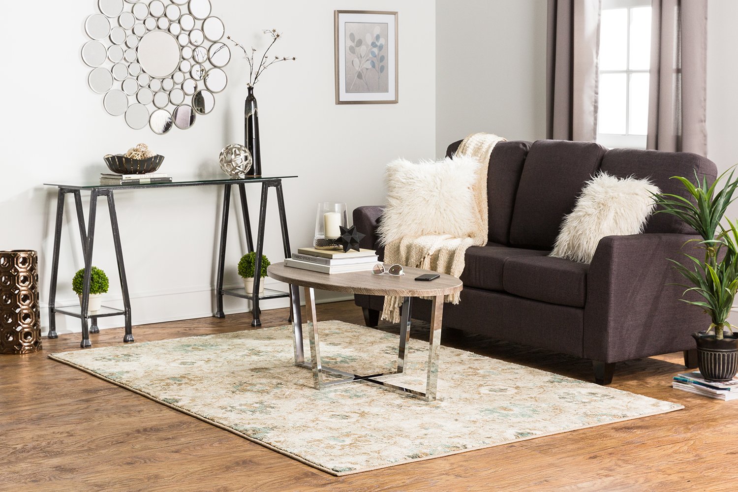 Karastan Studio Serenade Harmony Area Rug, 5'3" x 7'10, Cream