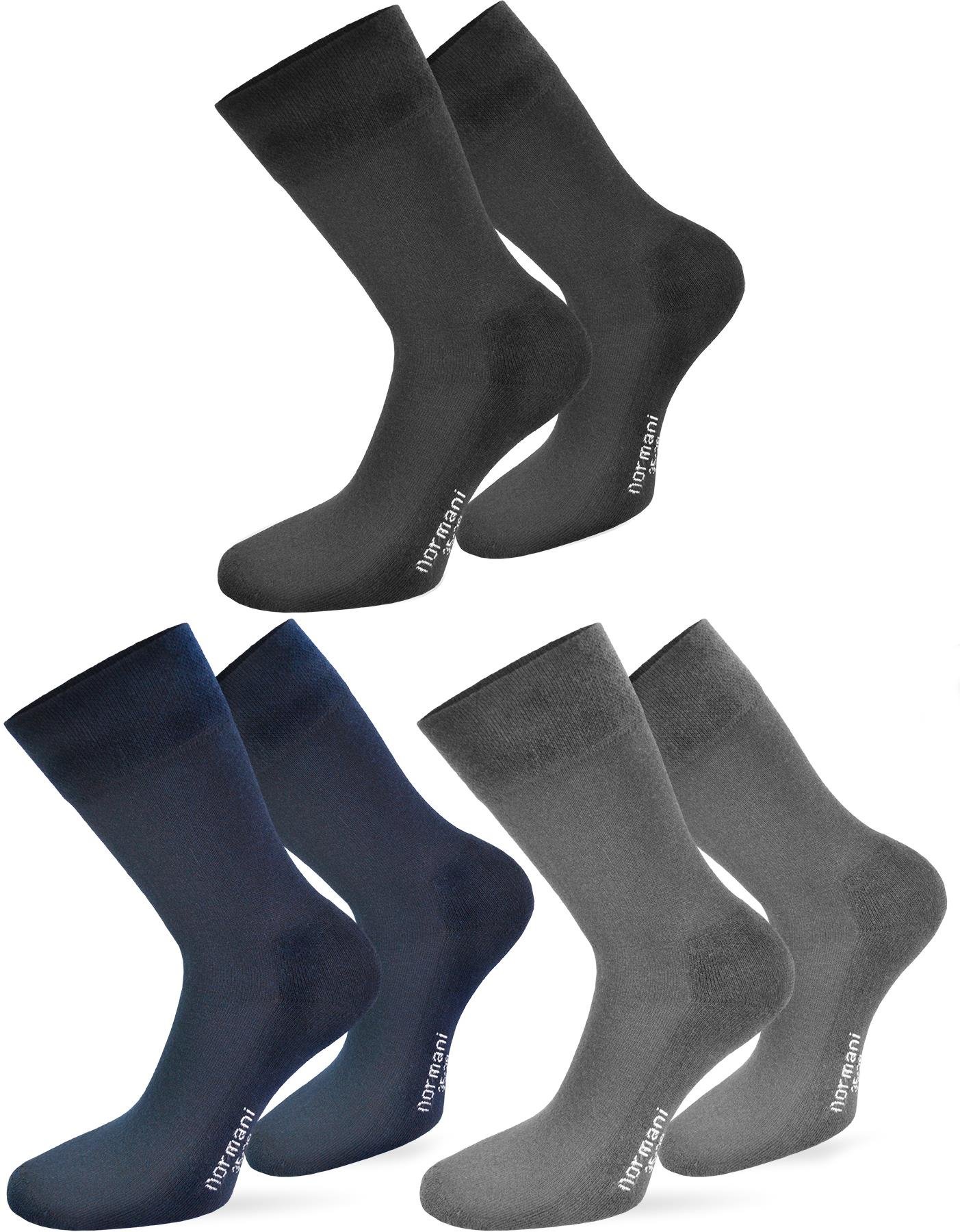 normani 6 Paar Komfortsocken aus Baumwolle mit Frotteesohle