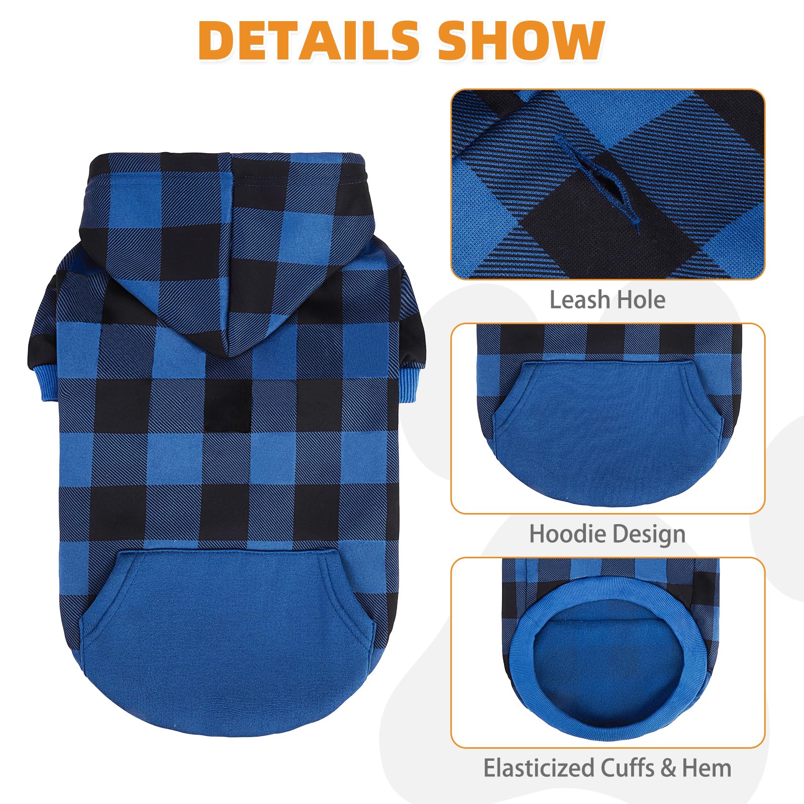 KOOLTAIL - Sudadera con Capucha para Perros de tamaño pequeño a Mediano