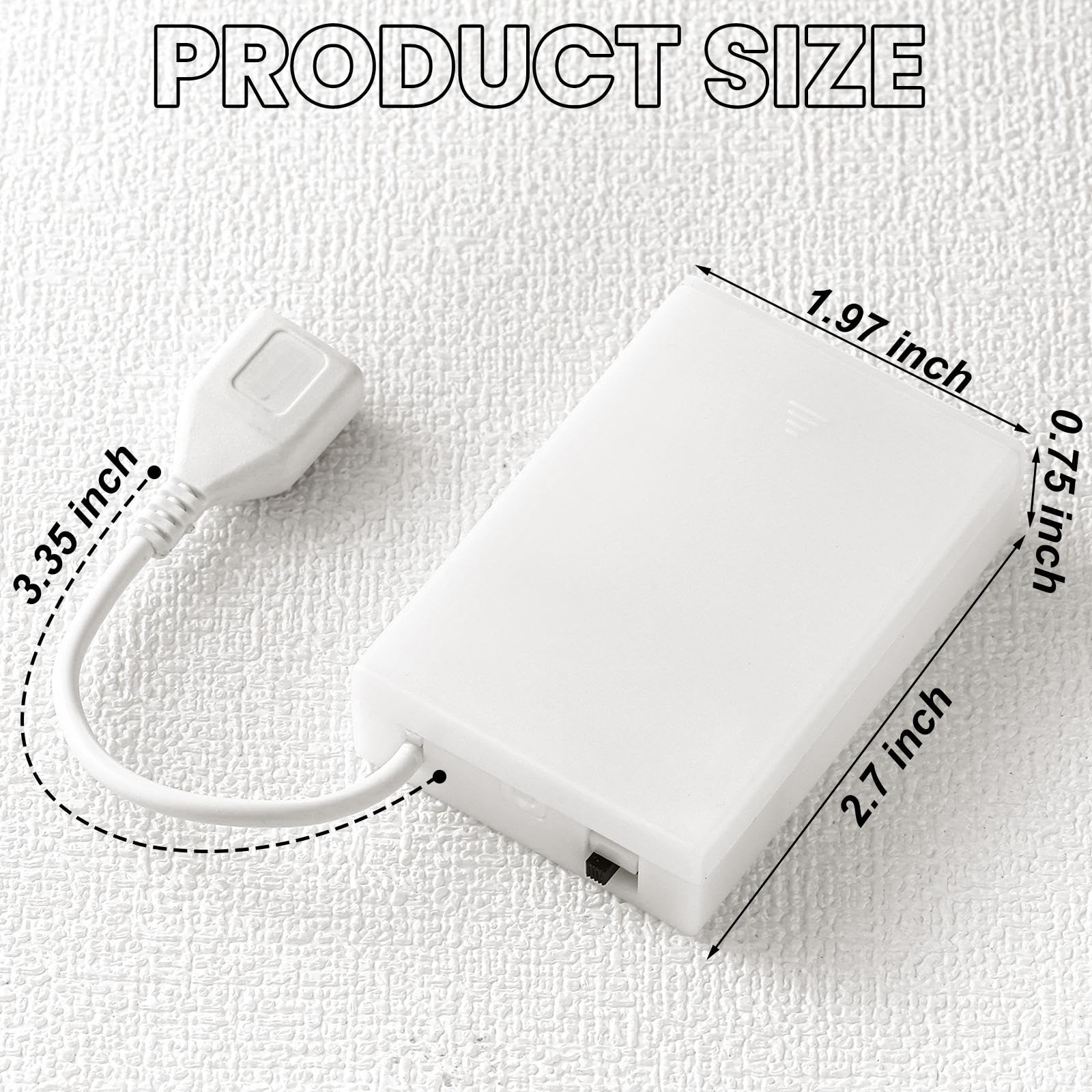 Copkim Lot de 6 batteries USB portables pour panneaux néon 5 V avec couvercle et interrupteur marche/arrêt pour convertisseur d'alimentation à piles 3 supports AA pour événements en plein air, camping