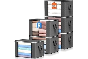 90 L Baby Clothing Storage, 6 Pack Foldable Organizers