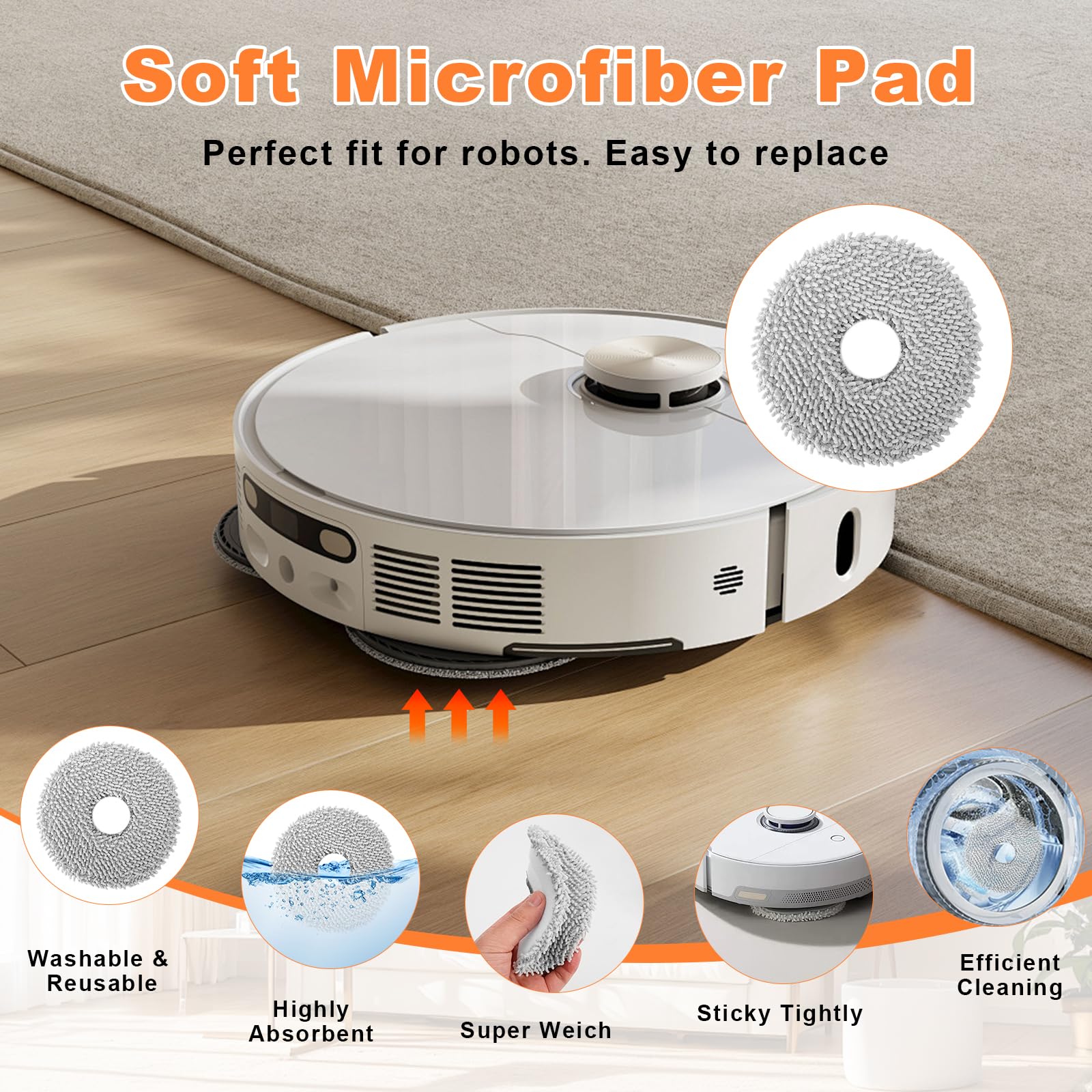 Kit di accessori Compatibile con Xiaomi X20+ Aspirapolvere, 1 Spazzola Principale 4 Spazzole Laterali 4 HEPA Filtro 4 Mop 4 Sacchetti per la polvere Compatibile Xiaomi X20 Accessori di Ricambi