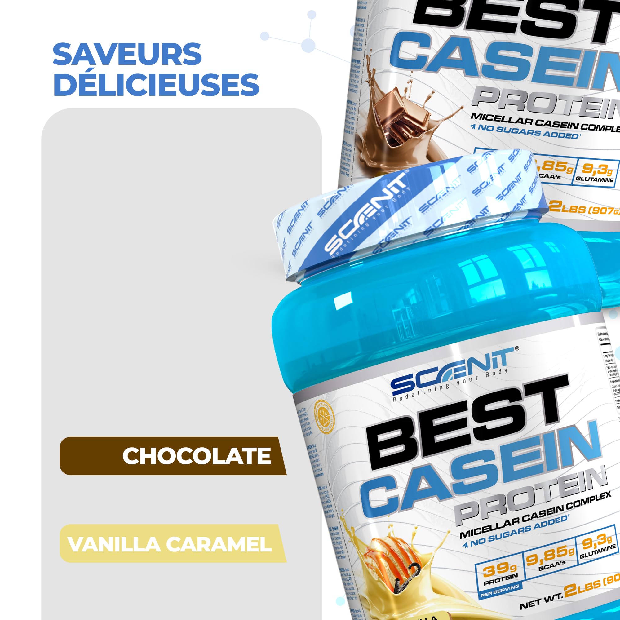 Best Casein Protein - Caseine proteine - Caséine misselaire - Caseine Misselaire - Caseine Proteine - Caseine Micellaire - Proteine caseine (907 g, Vanille caramel)