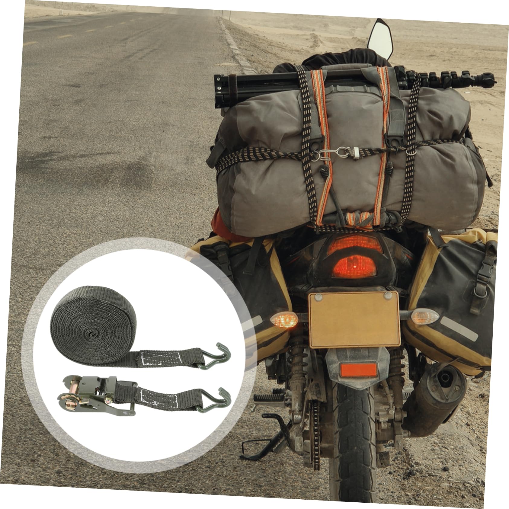 jojofuny 1satz Ratchet Strap Zurrgurt Für LKW Militärgrün Lang Hohe Tragkraft Für Motorräder Trailer Boote Und Haushaltswaren