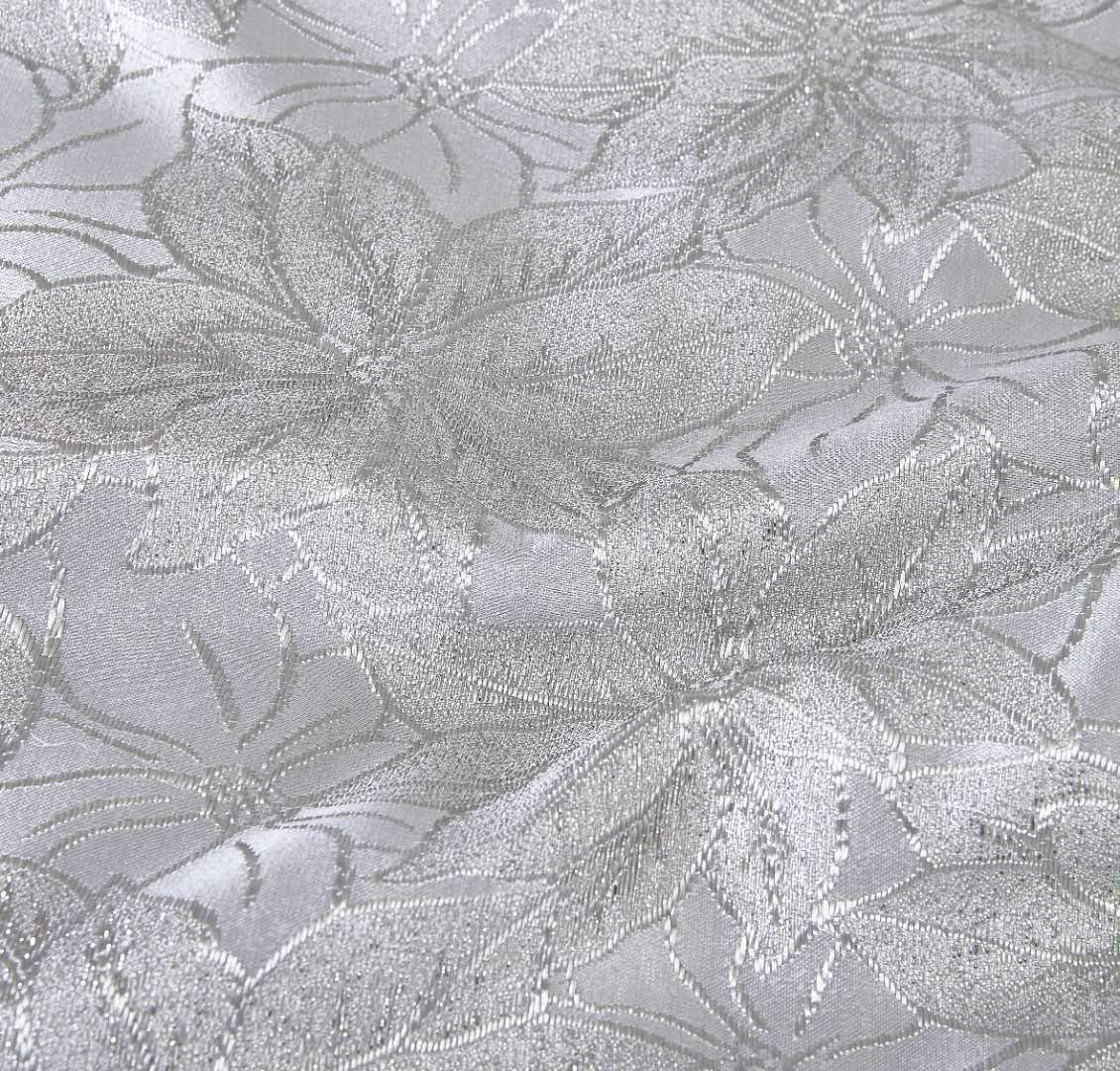 New Luxury Jacquard shimmer Glitter Quilted Bedspread Comforter Throw Bedding with Matching Pillow Shams (Silver MAYA - Image 3
