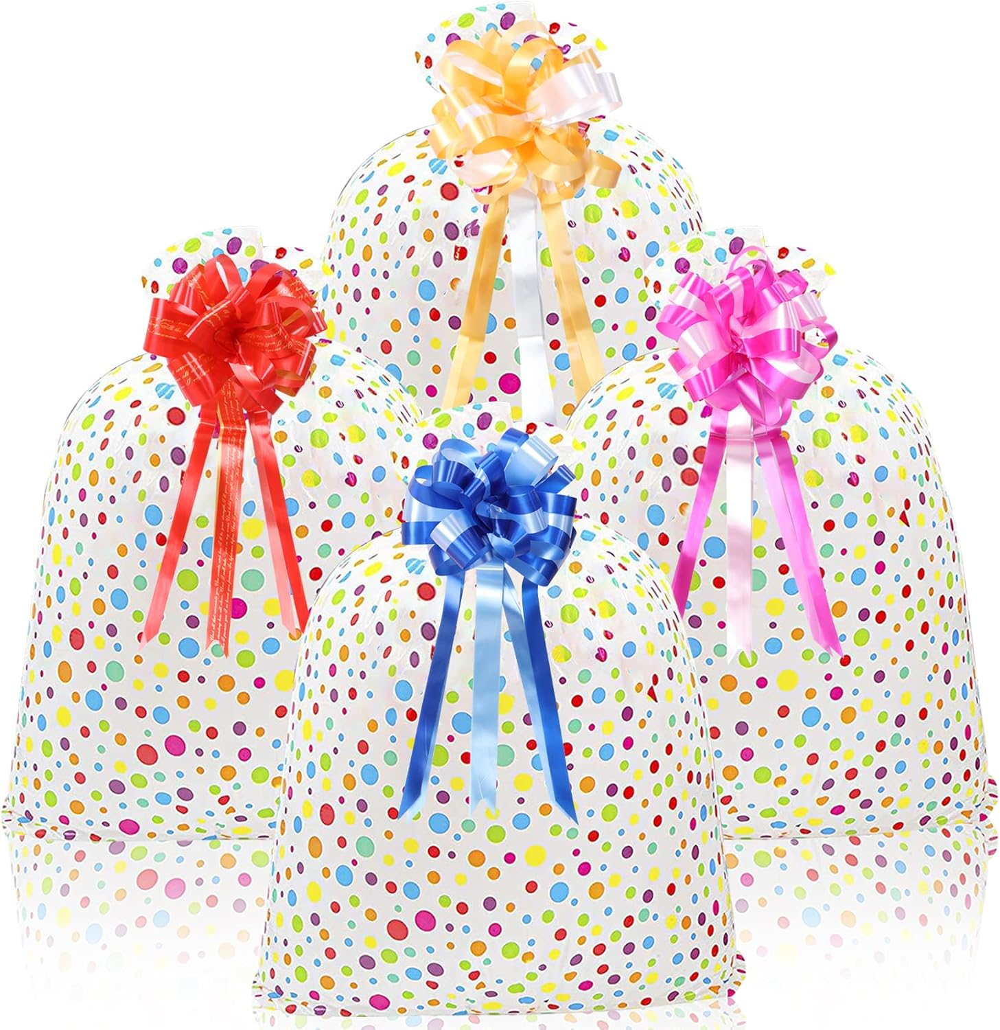4 Pack Jumbo Plastic Gift Bags, 36× 56 inches Extra Large Gift Bag with