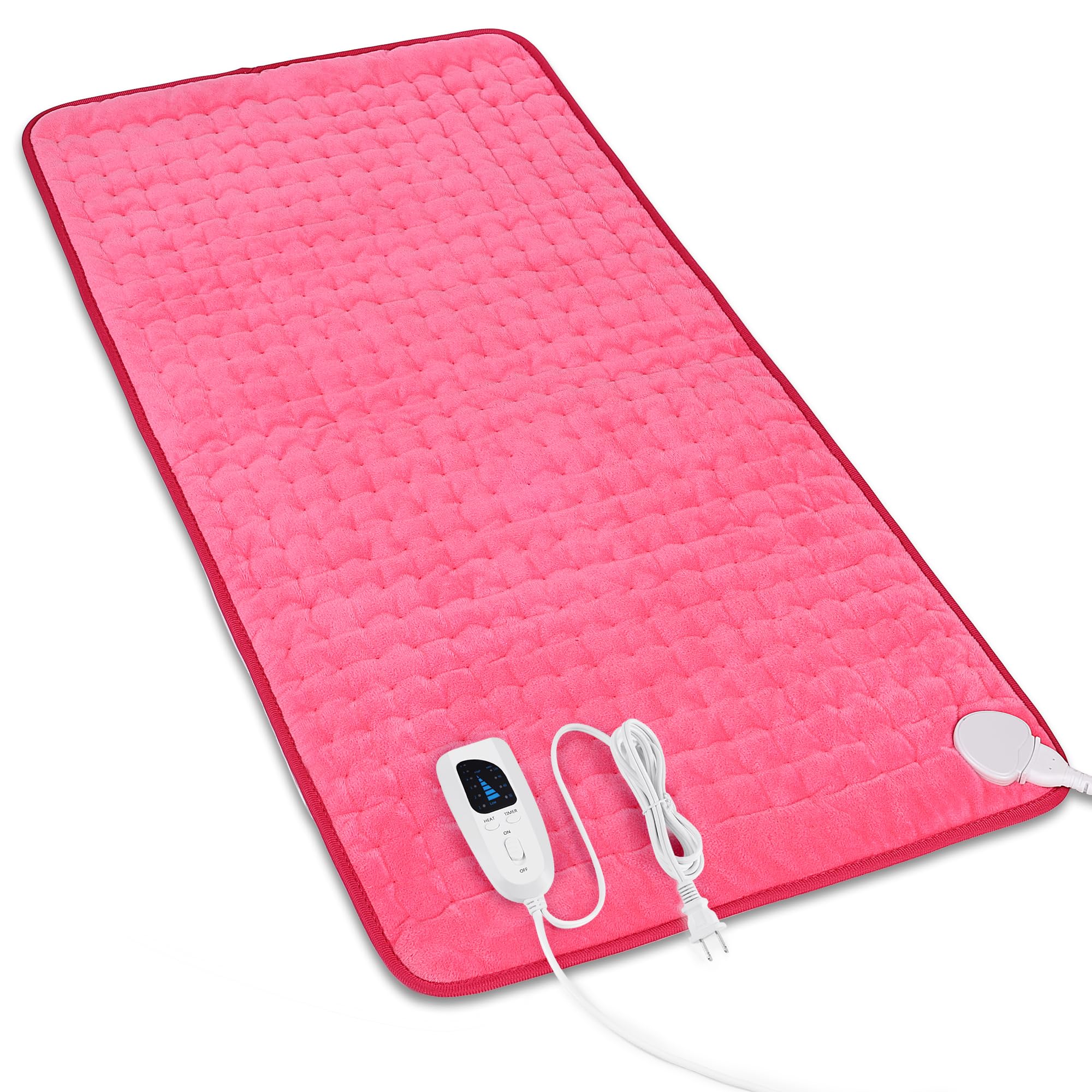 Heating Pad,Electric Heating Pads,Heating Pad for Back,Fuchsia,33x17 Inch