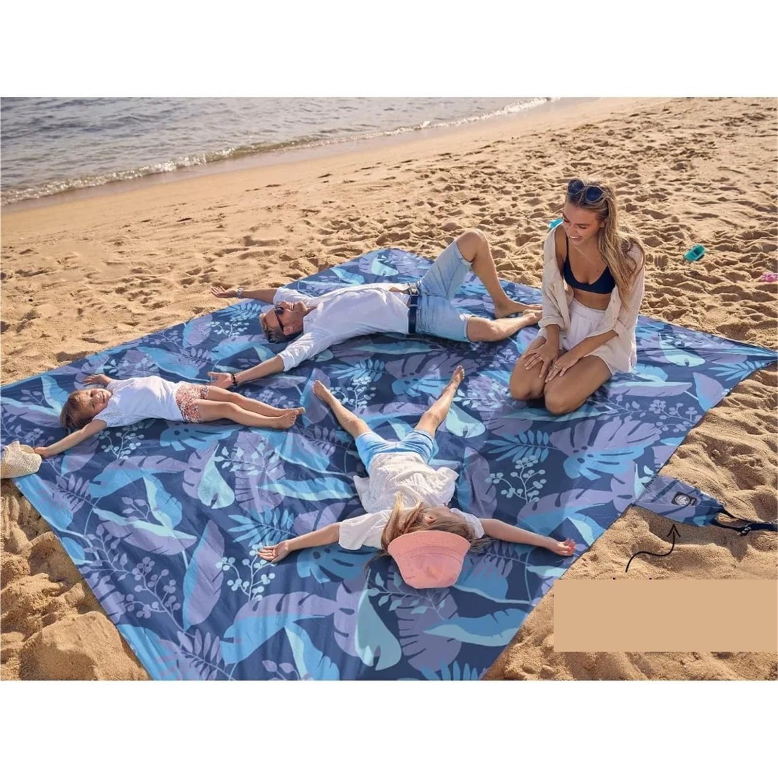 Stranddecke, sanddicht, extra große Strandmatte, sandfrei, Sandmatte