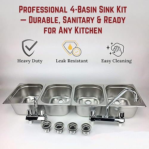 Miniatura 7 de Camión de remolque de comida con soporte de fregadero de concesión de acero inoxidable con compartimento grande de 4 grandes