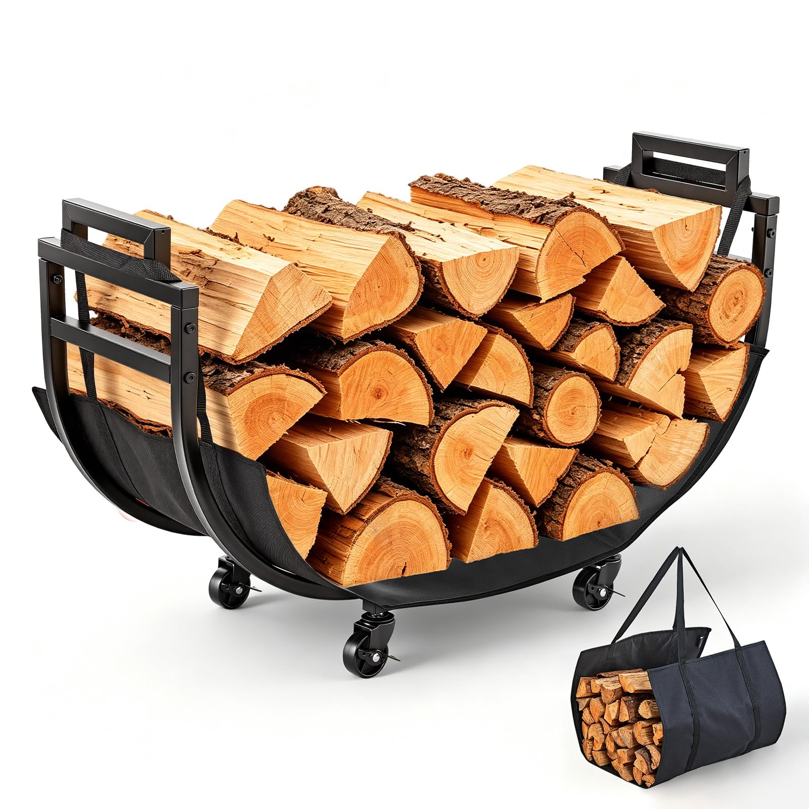 VEVOR Firewood Rack 31.69 Inch Heavy Duty Indoor Fire Wood Storage Holder