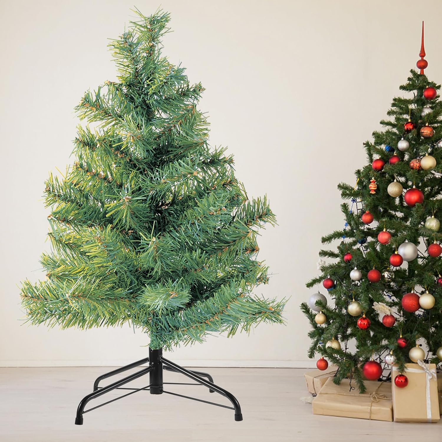 VICASKY Metal Christmas Tree Stand Artificial Tree Base Stable Support Metal Bracket Convenient Storage for Holiday Decor