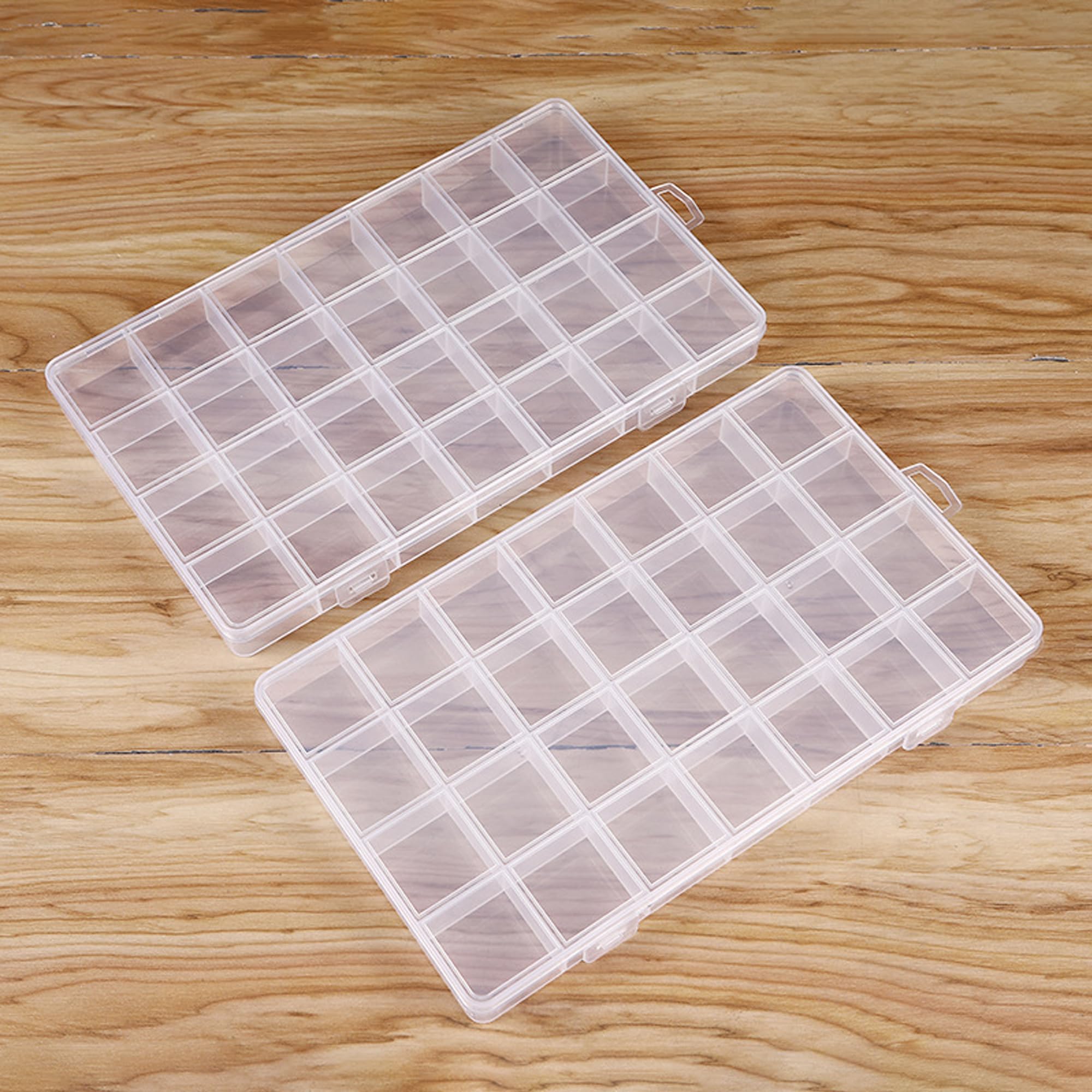 HAOBIN 28 Compartment Storage Box, Transparent, Modern, Jewelry Storage Box, A203DH0711