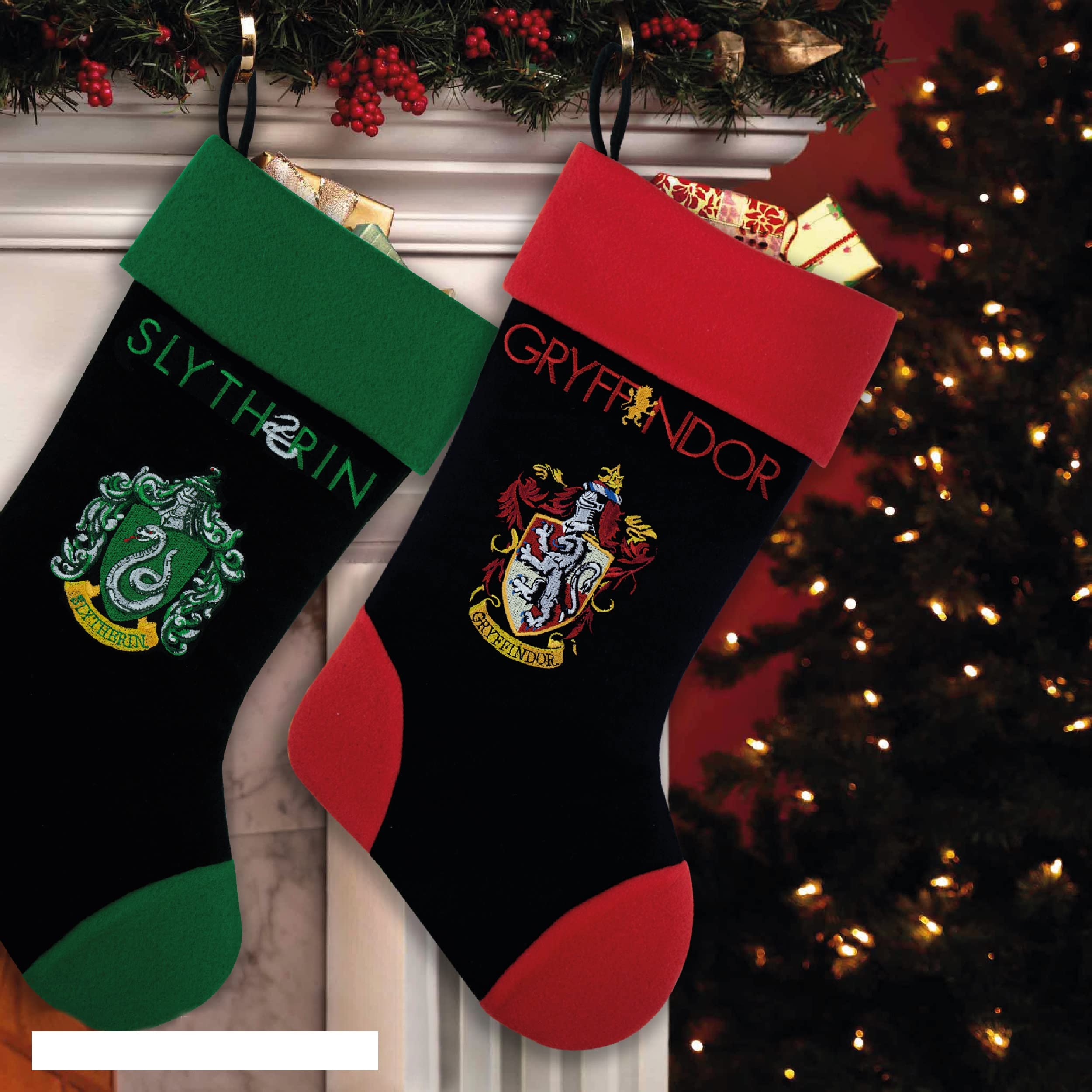 Cinereplicas Harry Potter - Świąteczne pończochy Slytherin - Oficjalna licencja