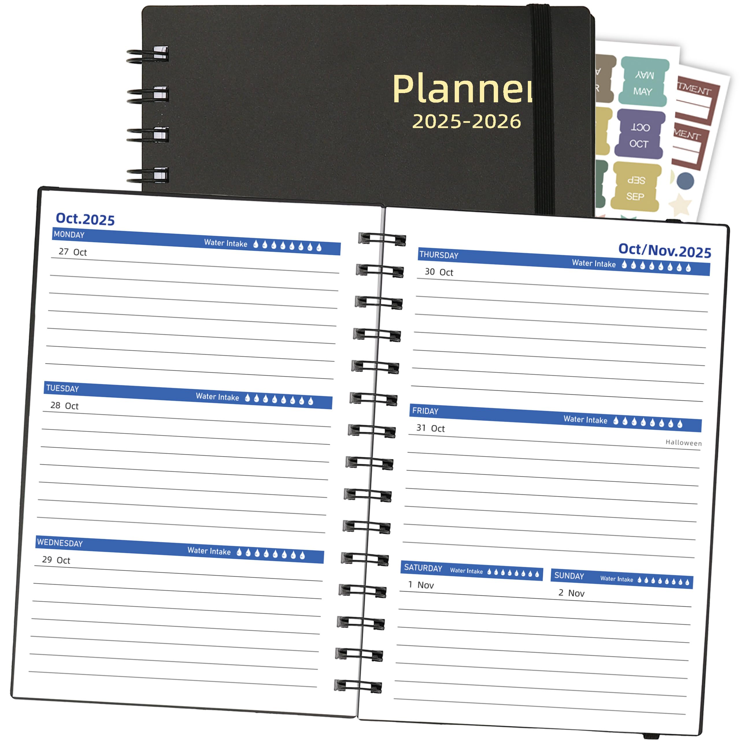 2025 Planner Weekly & Monthly, 18 Months Daily Planner 2025-2026, Jul.2025-Dec.2026, Calendar Agenda Planner with Tabs Sticker, A5 Size, 100GSM Paper,