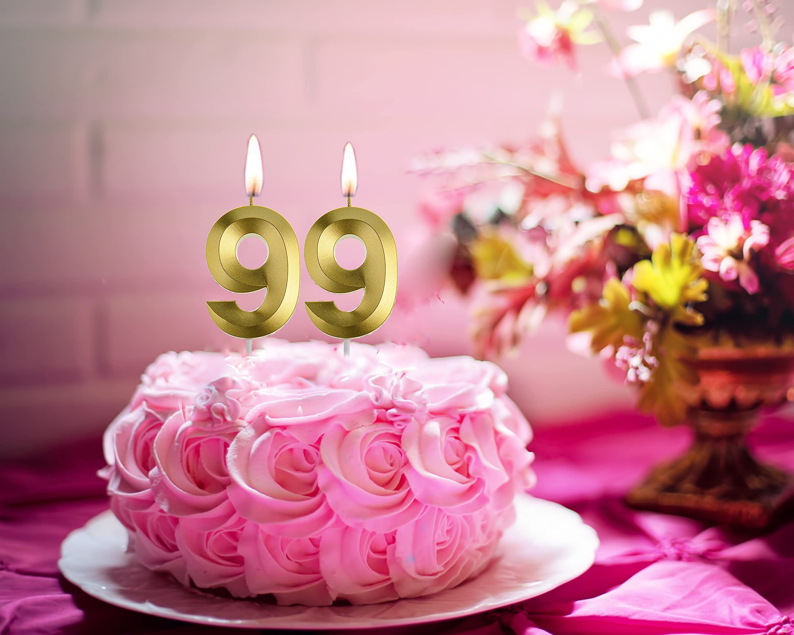 JEKUGOT 30th Birthday Candles For Cakes, Number 30 Candle, Gold Candle, Cake Candles Cake Topper