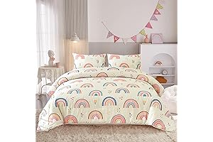 Btargot Kids' Bedding Sets & Collections - Lightweight Soft 3 Piece Rainbow Comforter Set
