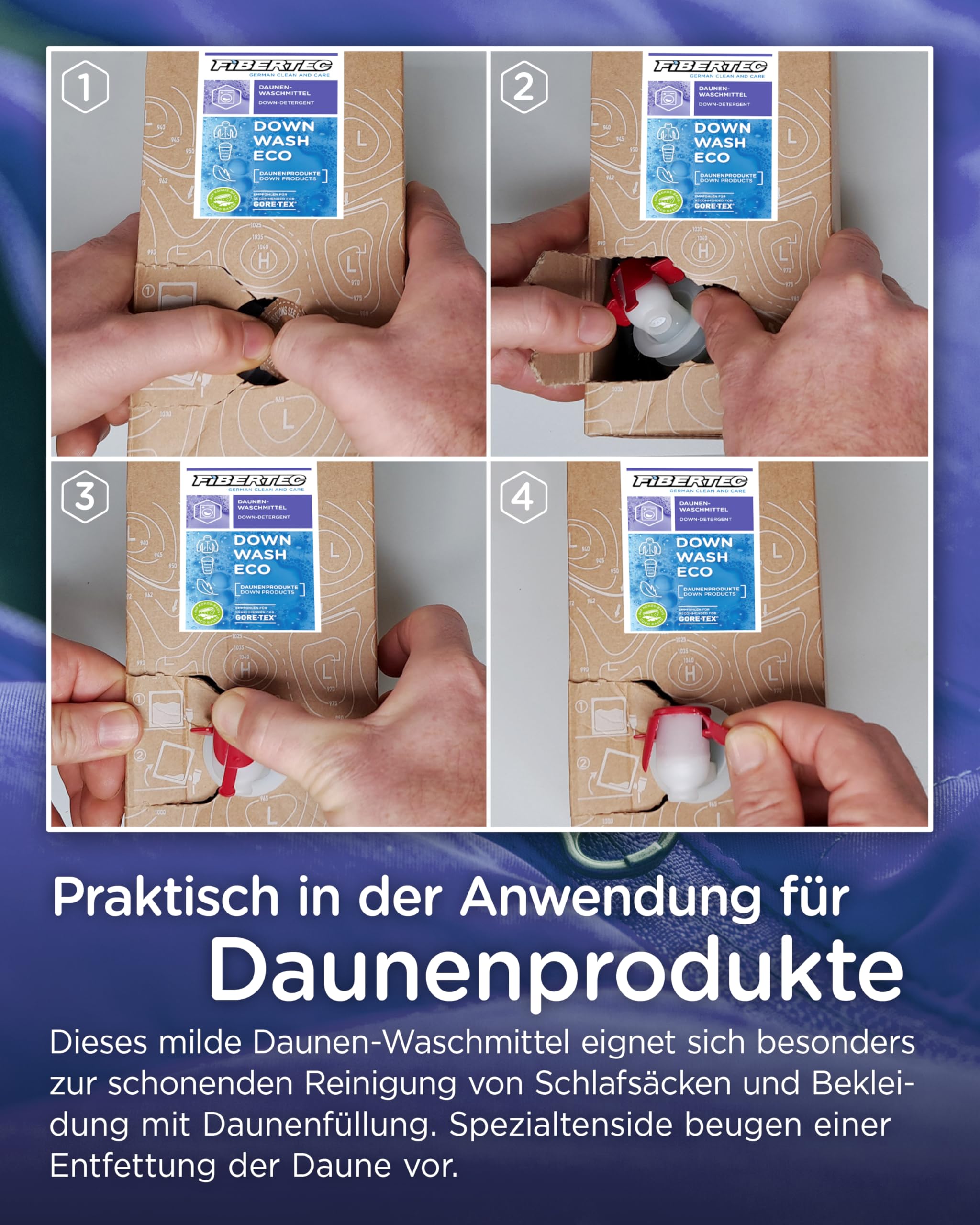 FIBERTEC Down Wash Eco Waschmittel flüssig 3L