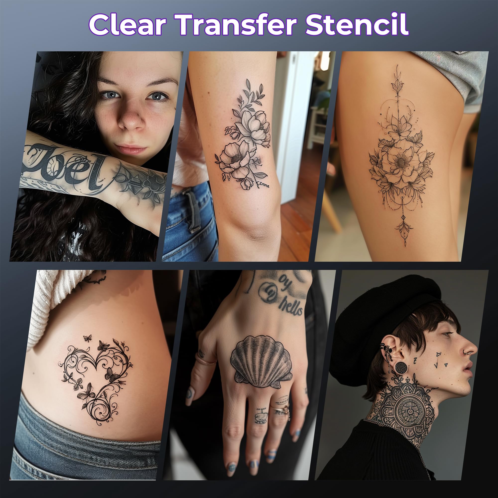 Tattoo Drucker Stencil Drucker mit 10 Blatt Stencil Papier für Tattoo Maschine Set, Thermodrucker Tattoo Kompatibel mit IPad & Telefon & PC für Tattoo Künstler und Anfänger DIY Tattoo, Silber