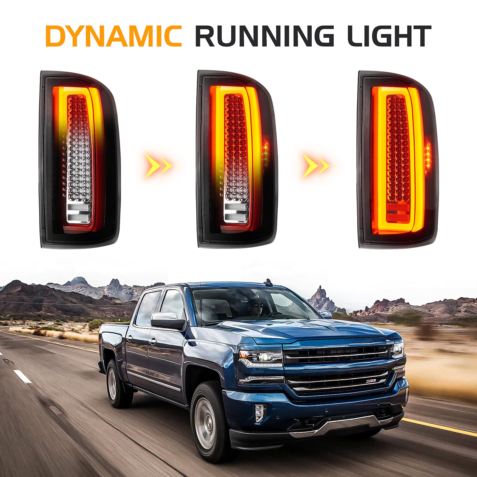 Paire De Feux Arrière LED Fumés – Compatible Chevrolet Colorado / GMC Canyon 2015-2022 – Neuf
