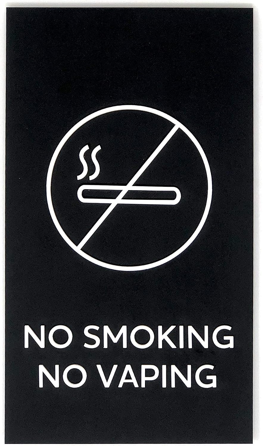 Kubik Letters No Smoking No Vaping Sign, Modern Design Sign for No Smoking No Vaping No E Cigarette Area with 3M Double Sided Tape - Image 3