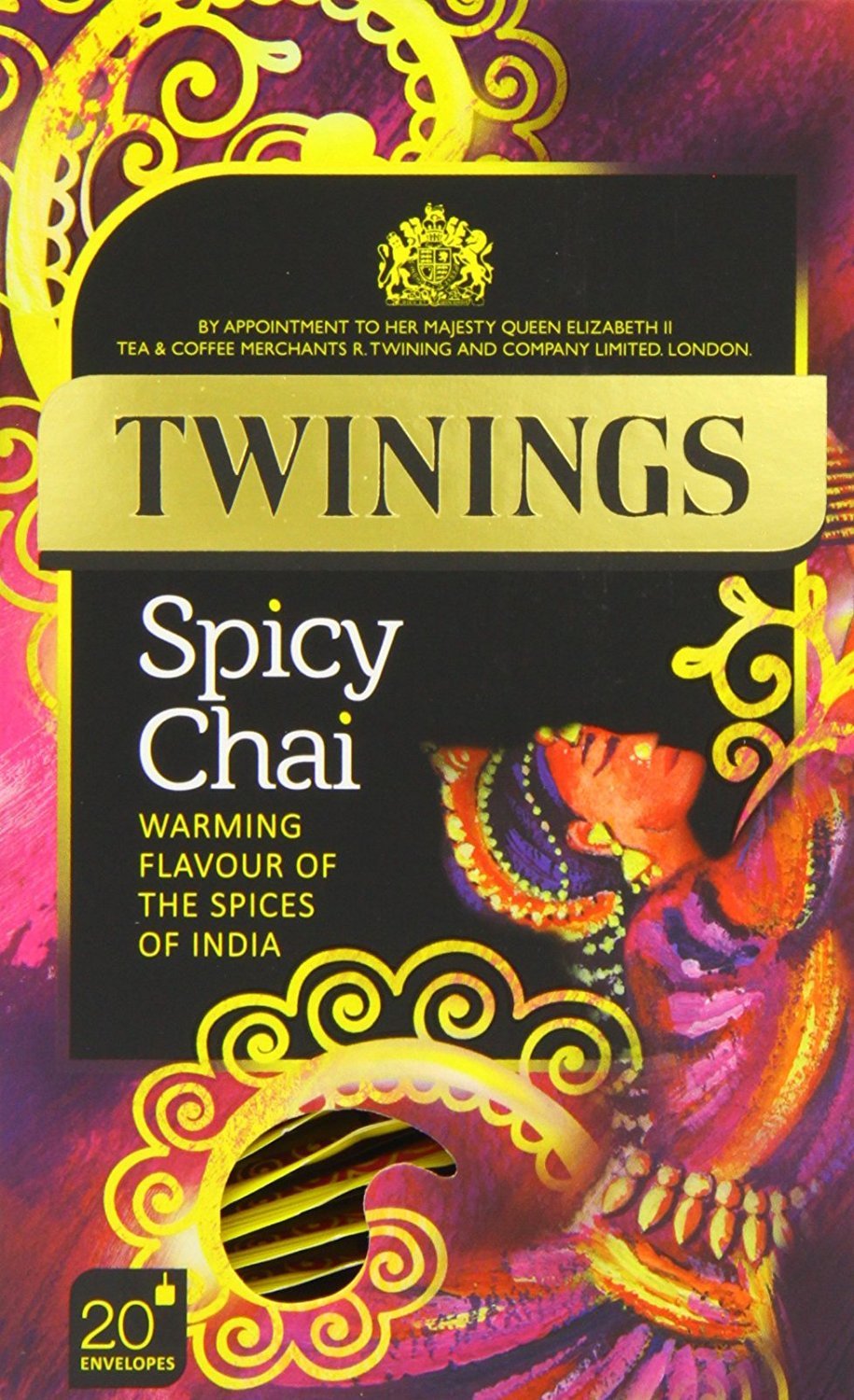 Twinings Spicy Chai 20 bustine di tè (Confezione da 4, Totale 80 bustine di tè)