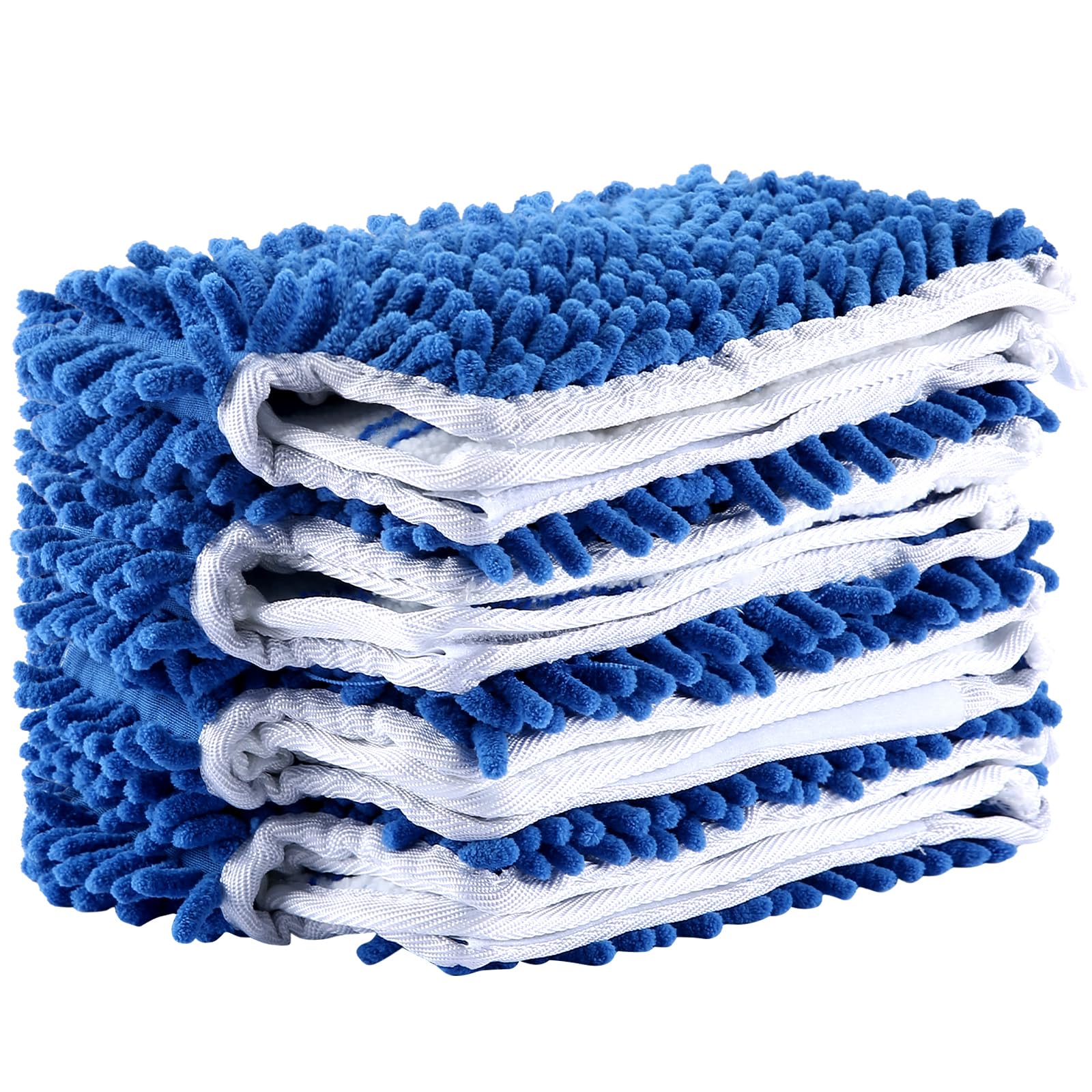 Recambios de fregona compatibles con la mopa abatible O-Cedar de doble acción, cabezal de fregona de microfibra y chenilla, cabezales de fregona de repuesto reutilizables para limpieza de todas las