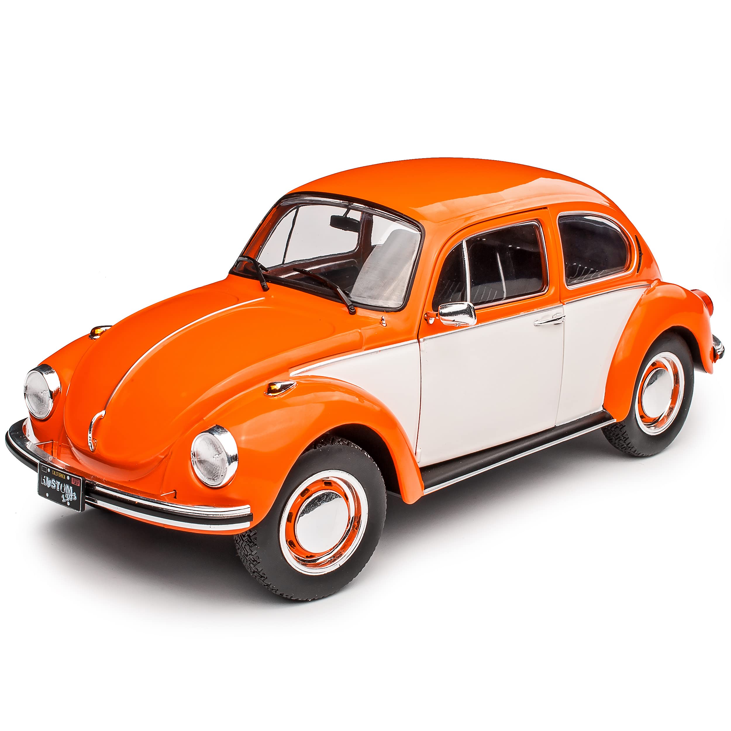 Volkwagen Käfer 1303 Coupe Orange mit Weiss Beige 1/18 Solido Modell Auto