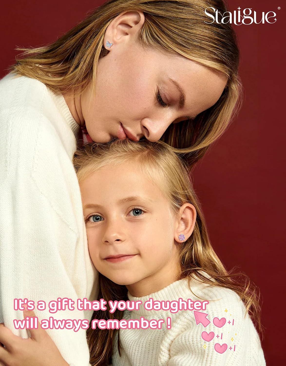 Hypoallergenic Earrings for Girls Women,Surgical Steel Screw Back Earrings for Little Girl Cute Kids Earrings Set for Sensitive Ears Screw back Stud Toddler Earring Set Kids Jewelry for Teen Girls - Image 3