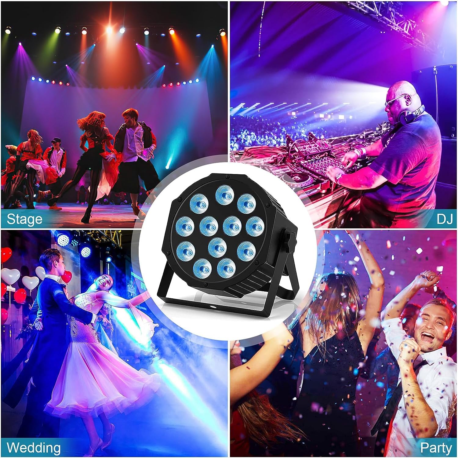 Amazon.co.jp: HOLDLAMP 充電式パーライト RGBW 4-in-1 LED アップ