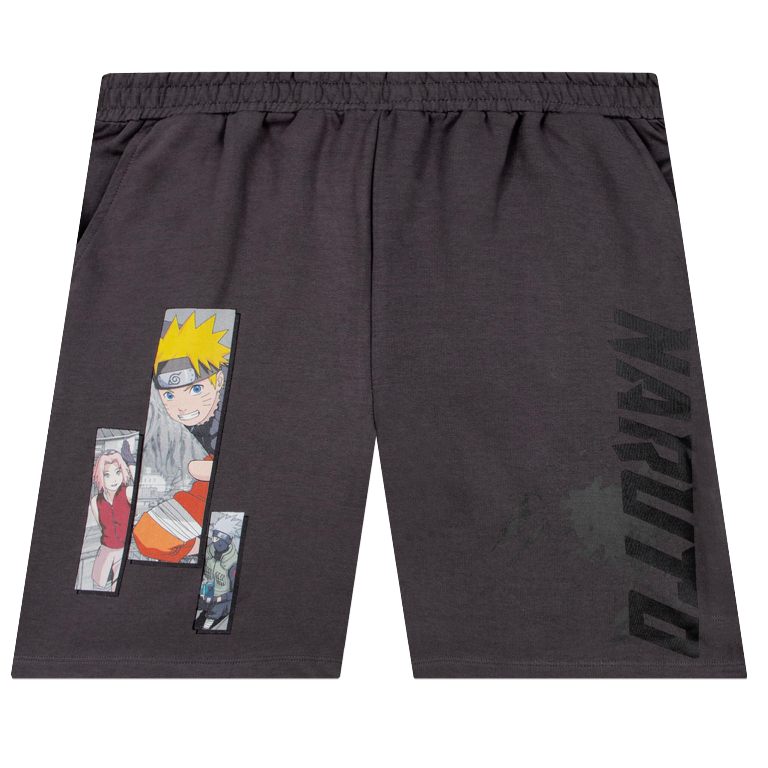 Naruto Set Tshirt Bambino E Shorts, Set Maglietta Ragazzo E Pantaloncini Anime, Abbigliamento Bambino Coordinato