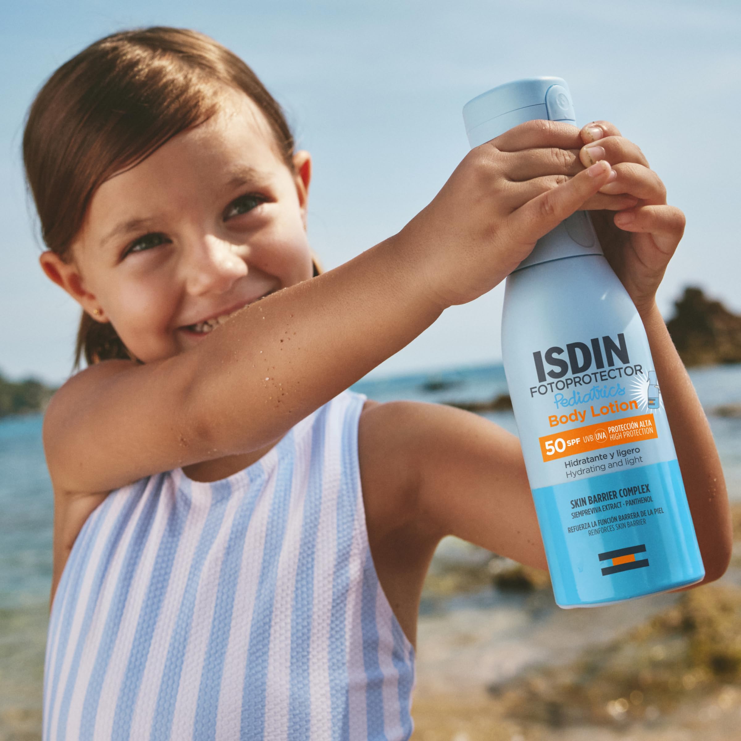 ISDIN Fotoprotector Body Lotion Pediatrics SPF 50, Protezione Solare per Bambini, Resistente all'Acqua, 50 ml