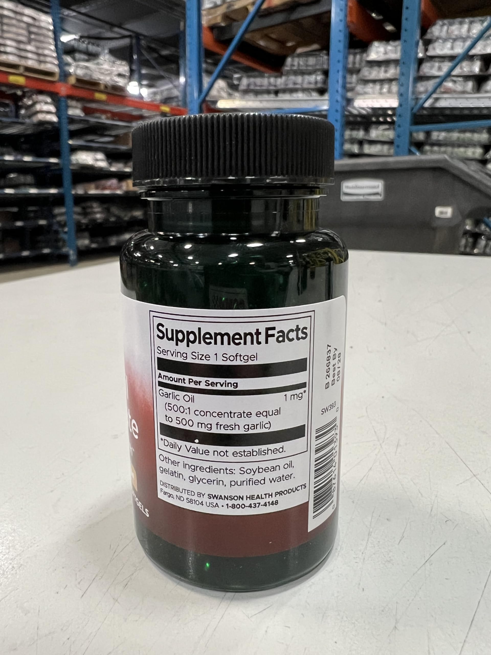 Swanson Garlic Oil Equivalent to 500 mg, 250 Softgels — Amazon image 3