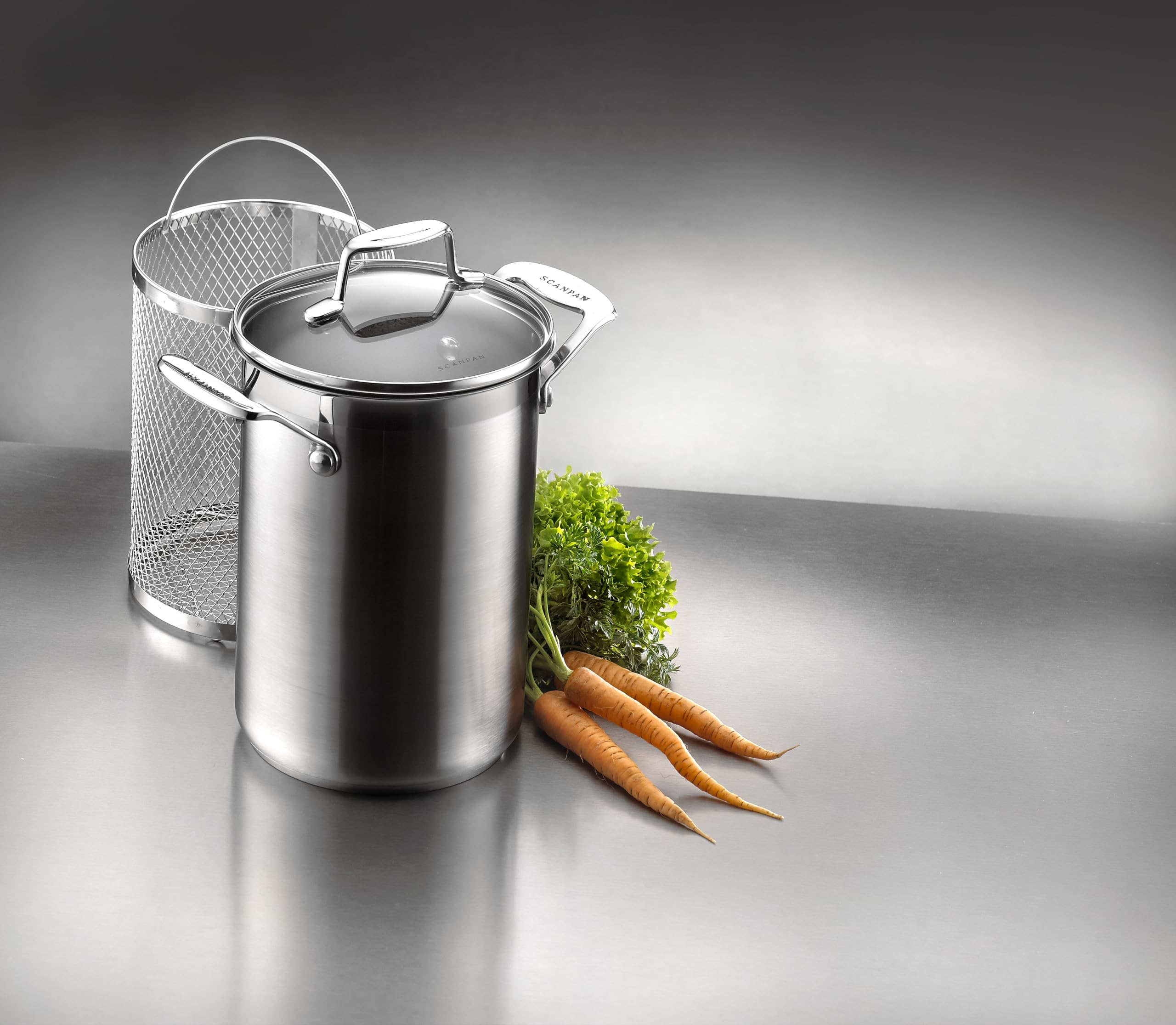 SCANPAN - Asparagiera con cestello, capienza 4,5 l