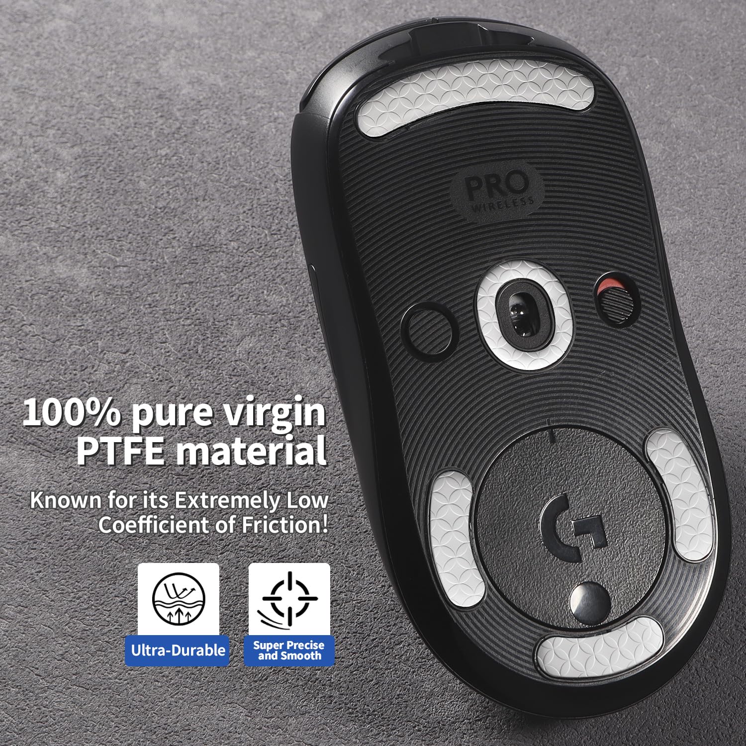 Pattini In PTFE Per Mouse G Pro Wireless E G Pro X Superlight, Scorrimento Fluido Su Vetro E Wallhack, Max Precisione Per Gaming