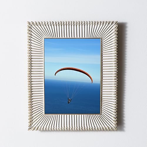 Vista 13 de Kimdio Marco de fotos de resina de 4 x 6 pulgadas, marcos de fotos dorados, marco rústico con vidrio de alta definición para pared o mesa