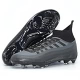 Soccer Cleats for Mens Womens Lace-Up Outdoor Professional Training Turf Football Boots High Ankle Baseball Shoes