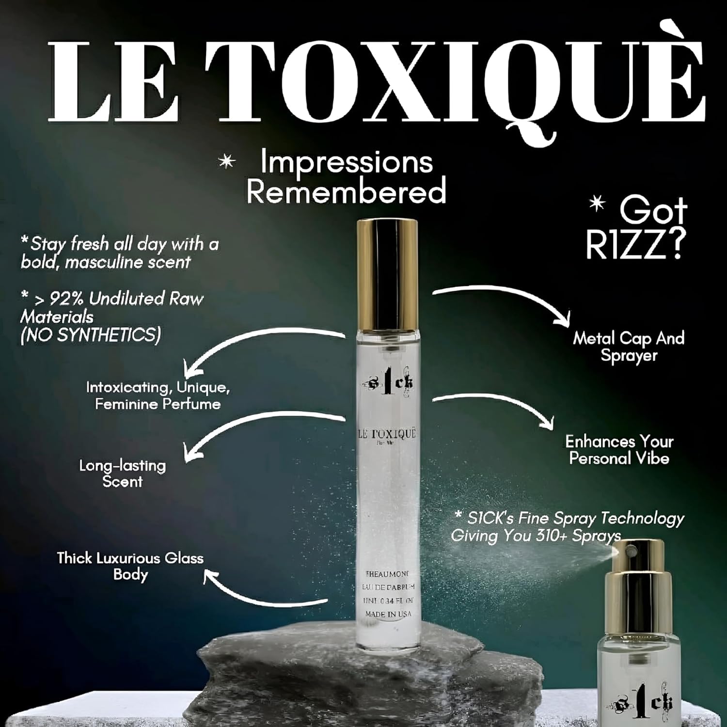 S1CK - Le Toxique Pheromone-Infused Cologne for Men Raw Pheromone Cologne Attraction Lasting Spray USA-Made Bold Strength Scent for Him - Image 5