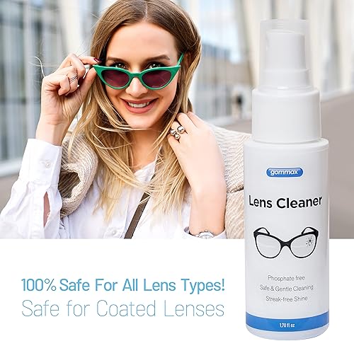 Miniatura 4 de Kit limpiador de lentes con paño de limpieza para gafas, spray limpiador de gafas, kit de limpiador de gafas, seguro para lentes recubiertas,