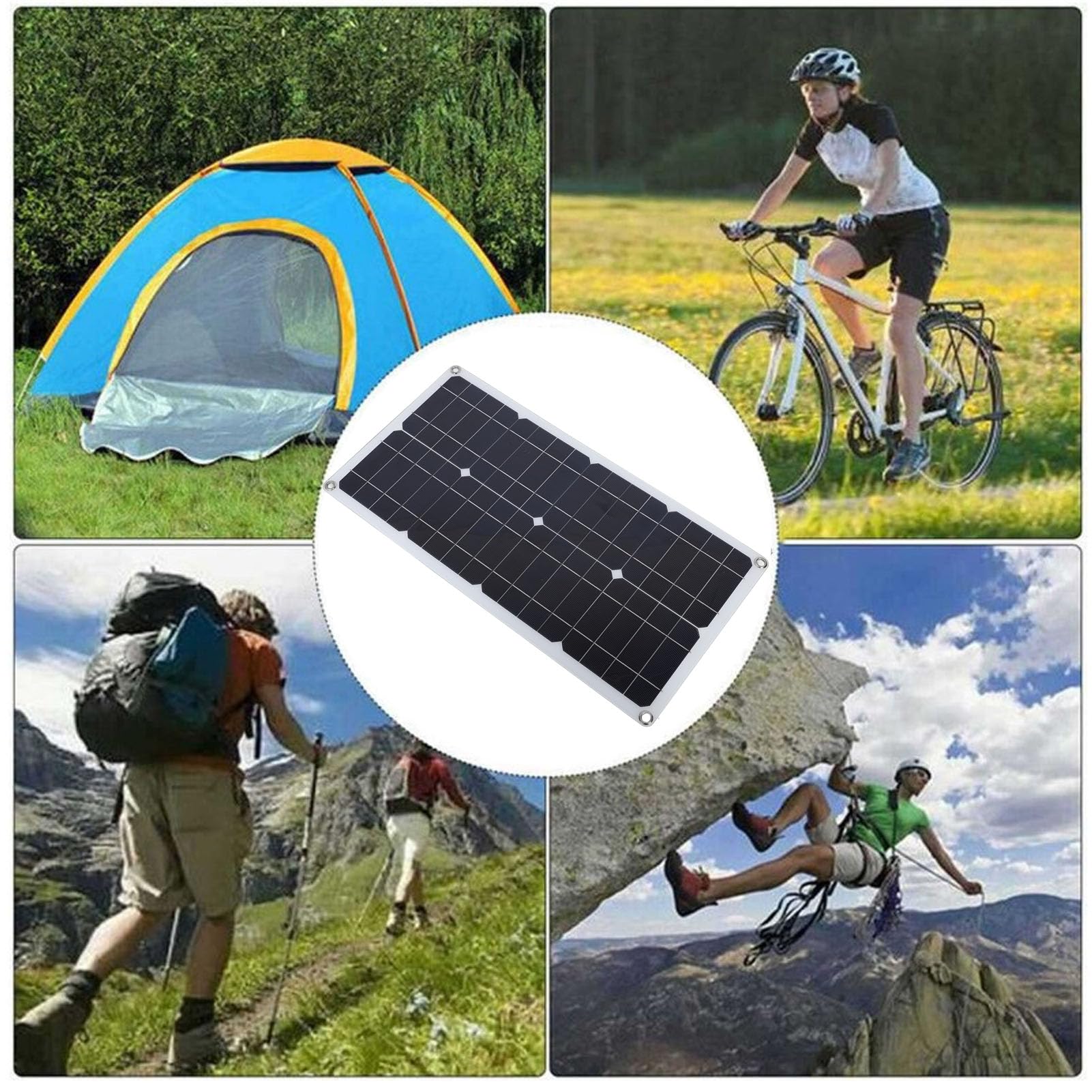 Topyond Kit De Panneau Solaire 100W IP67 étanche Avec Contrôleur DC 12V 24V 20a Panneau Solaire Portable Pour Maisons RV Camping-Car Véhicule Caravane