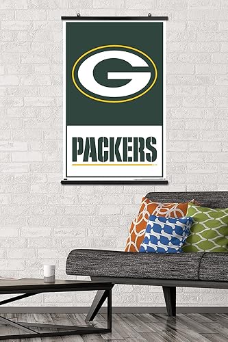 Miniatura 7 de Trends International NFL Green Bay Packers - Póster de pared con logotipo 21, 22.37 x 34.00 pulgadas, paquete de póster y montaje