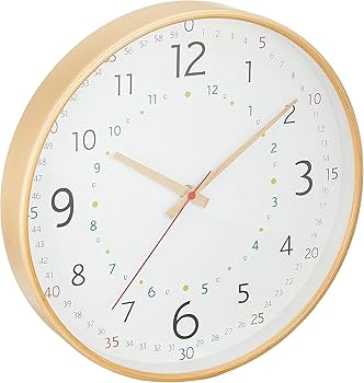Amazon.co.jp: キシマ 掛け時計 知育時計 ナチュラル おしゃれ 北欧